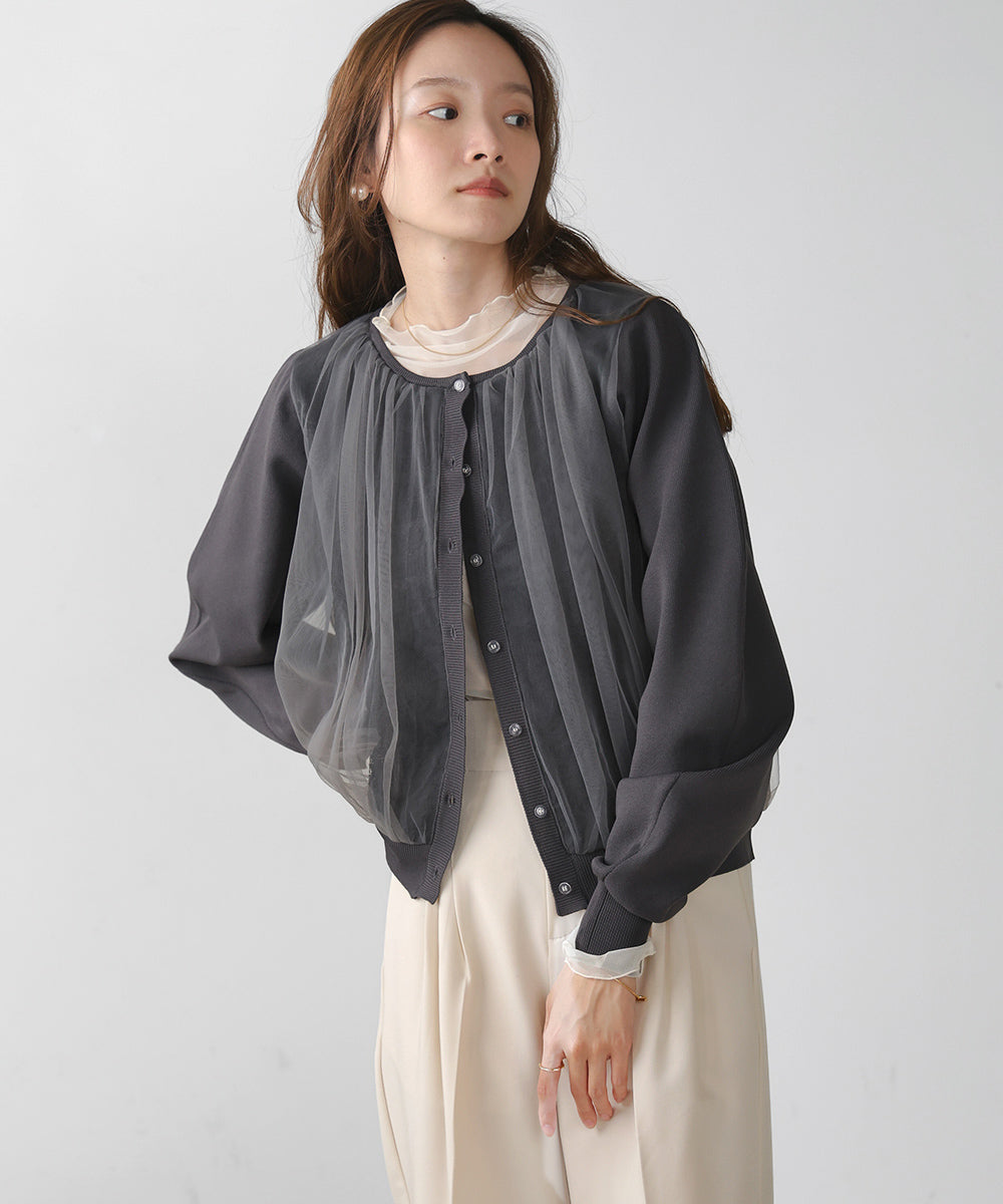 LACE TULLE CARDIGAN