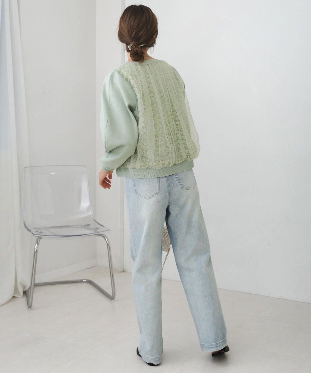 LACE TULLE CARDIGAN