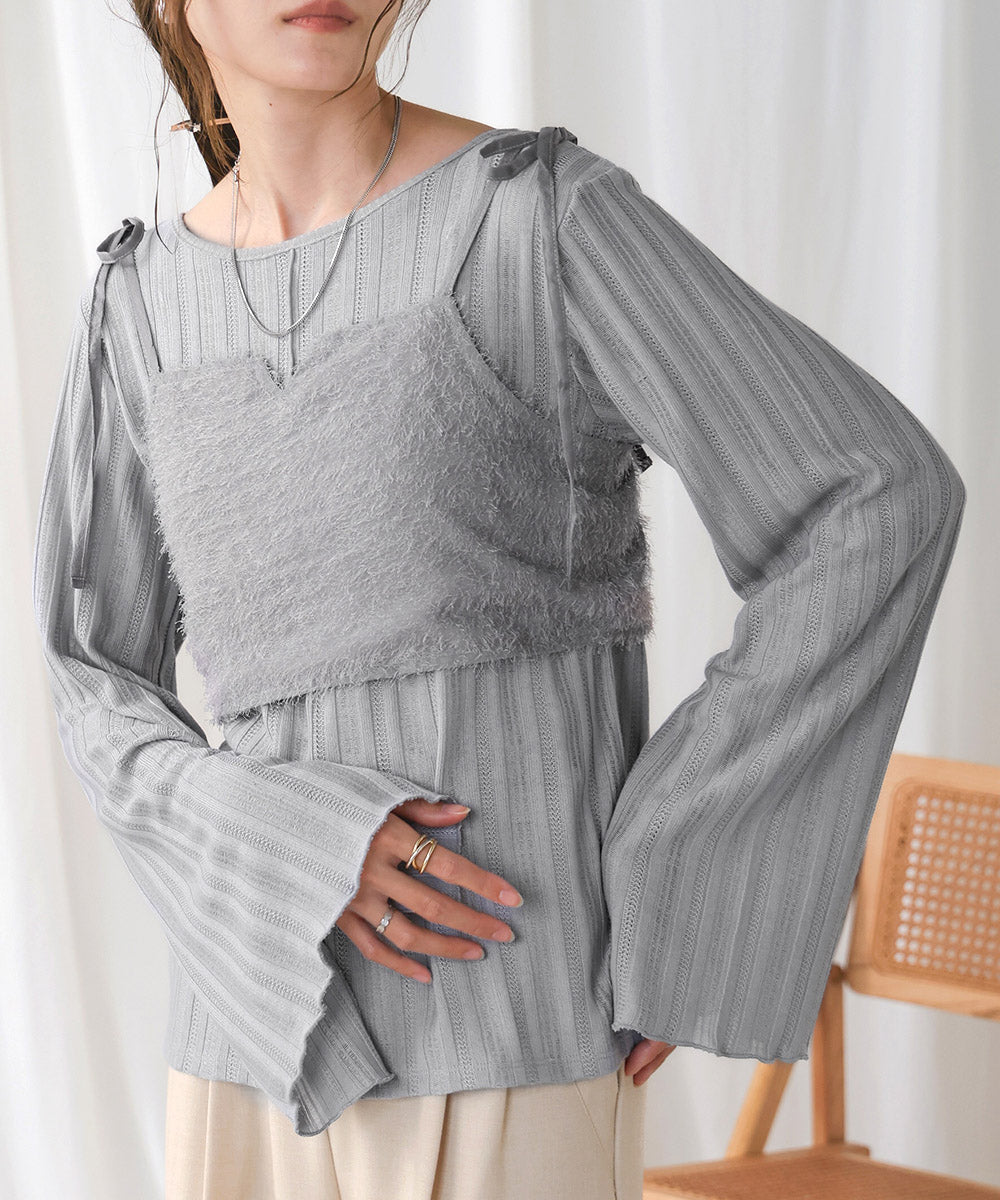 SHAGGY BUSTIER SET TOPS