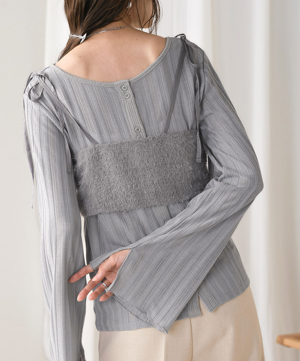 SHAGGY BUSTIER SET TOPS