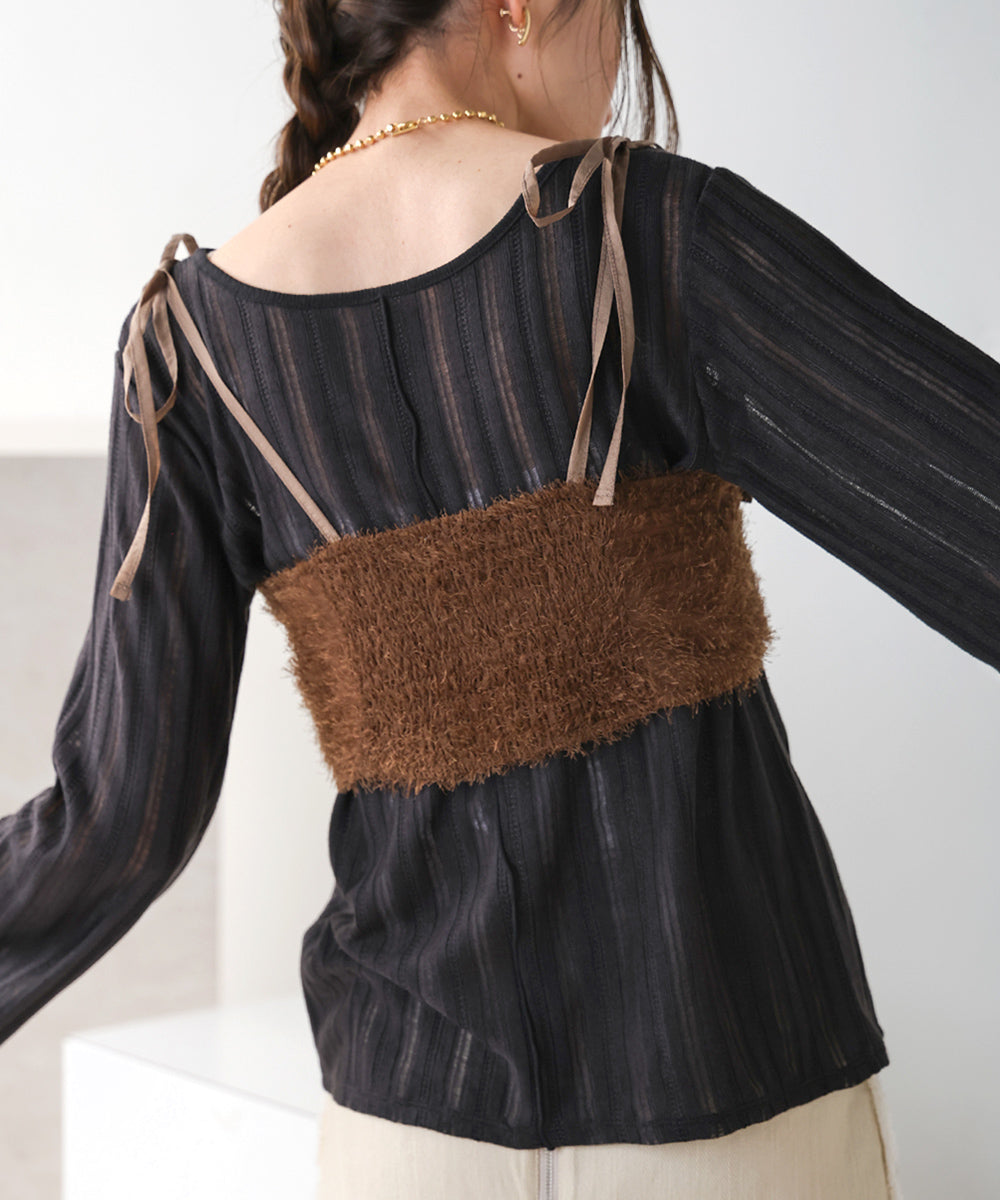 SHAGGY BUSTIER SET TOPS