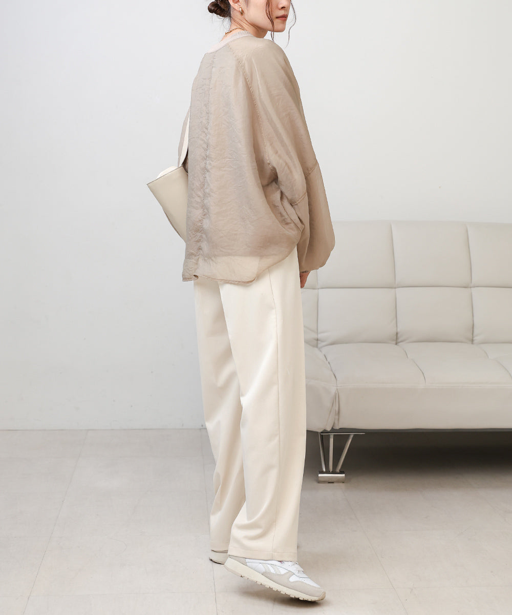 SLACKS WITH SIDE TUCK BELT