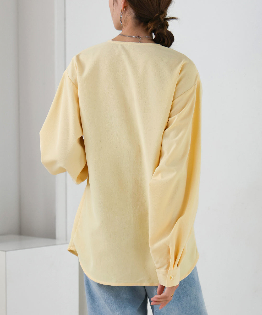 TWISTED FRONT BUSTIER STYLE BLOUSE