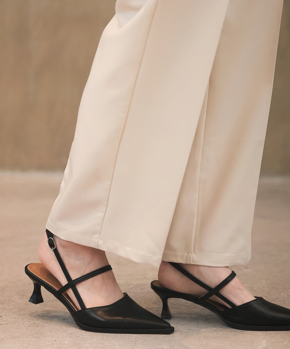 【オケージョン】HIGH WAISTED SLACKS WITH BELT