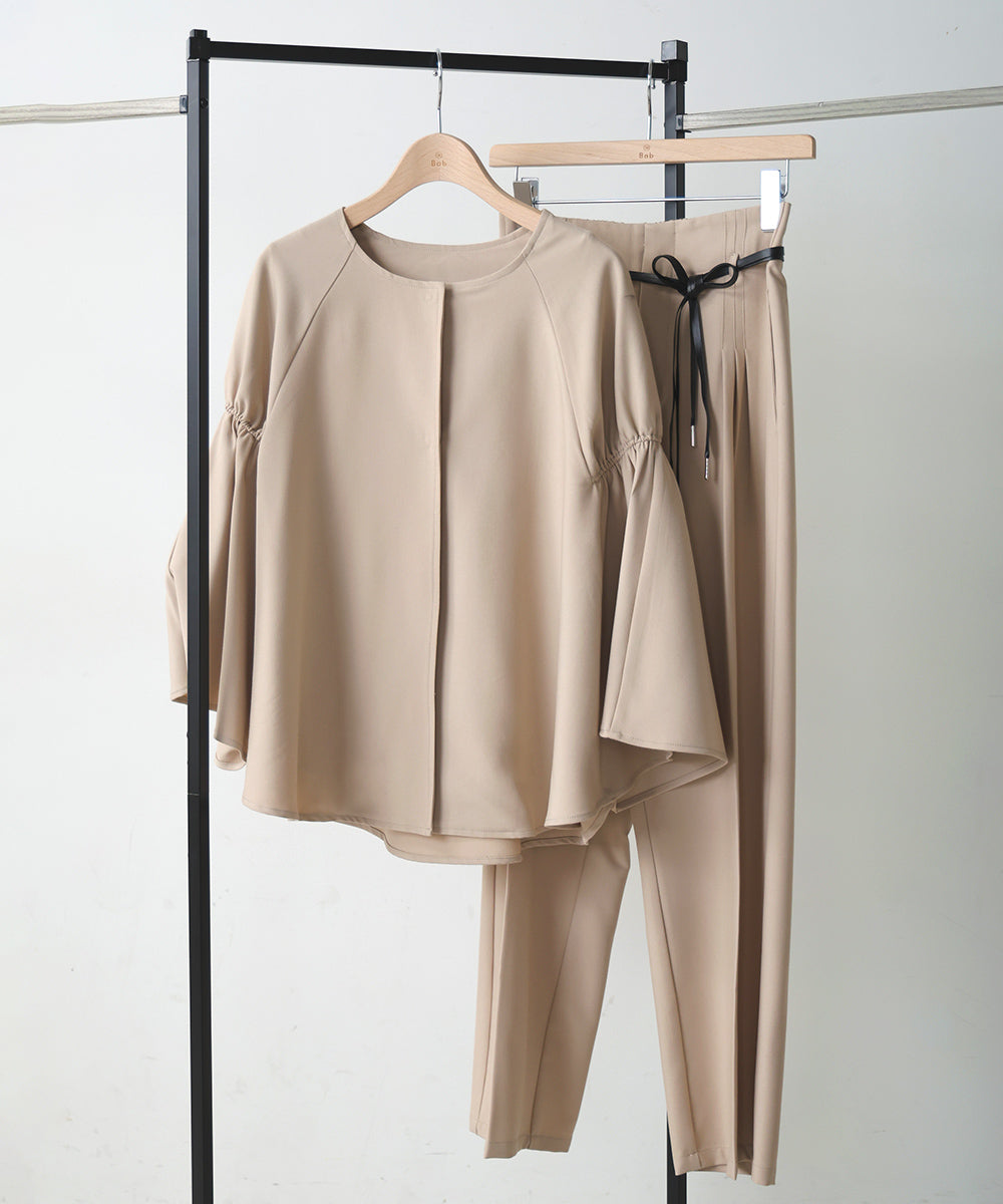 【オケージョン】HIGH WAISTED SLACKS WITH BELT