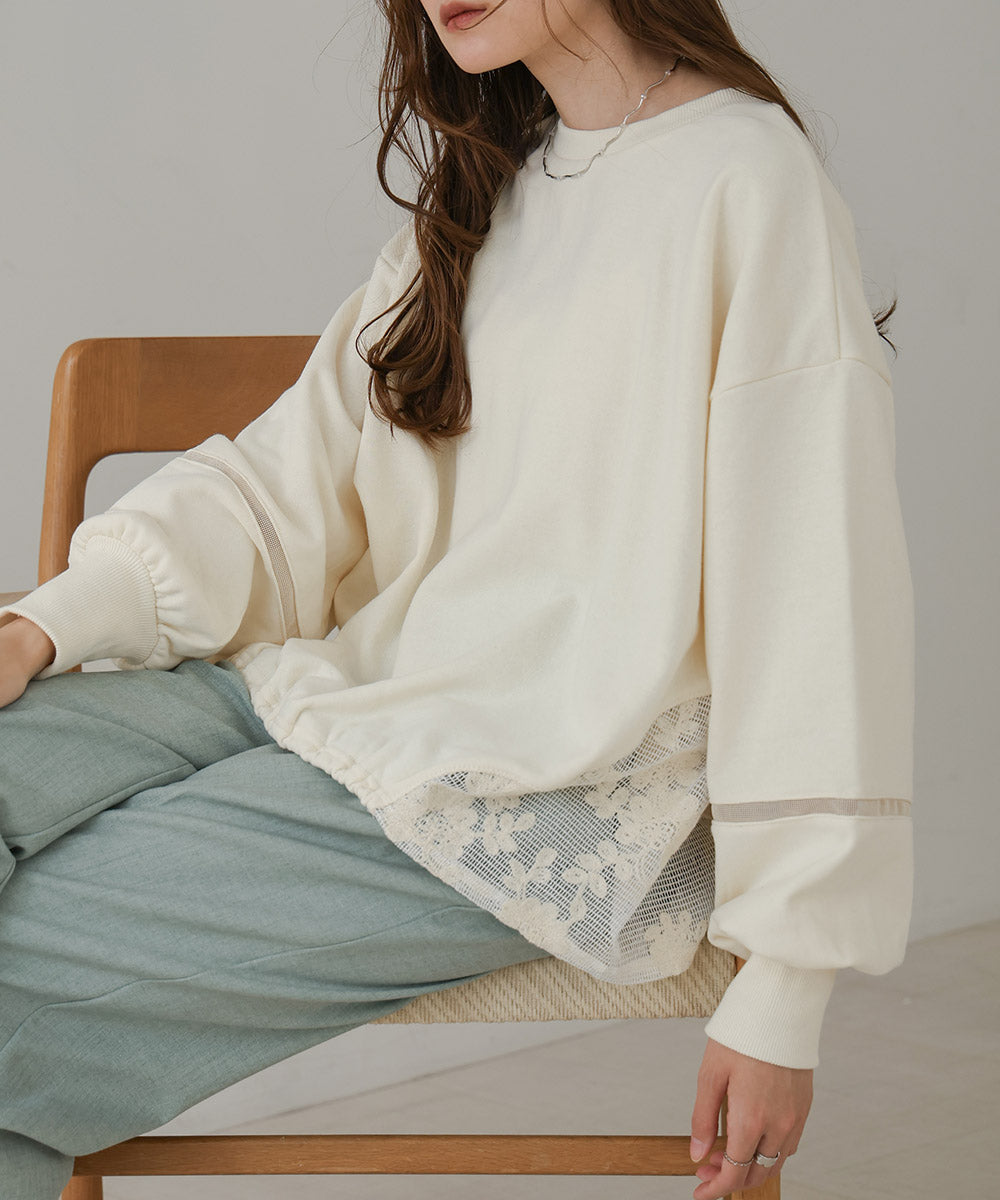 SIDE LACE SWEAT