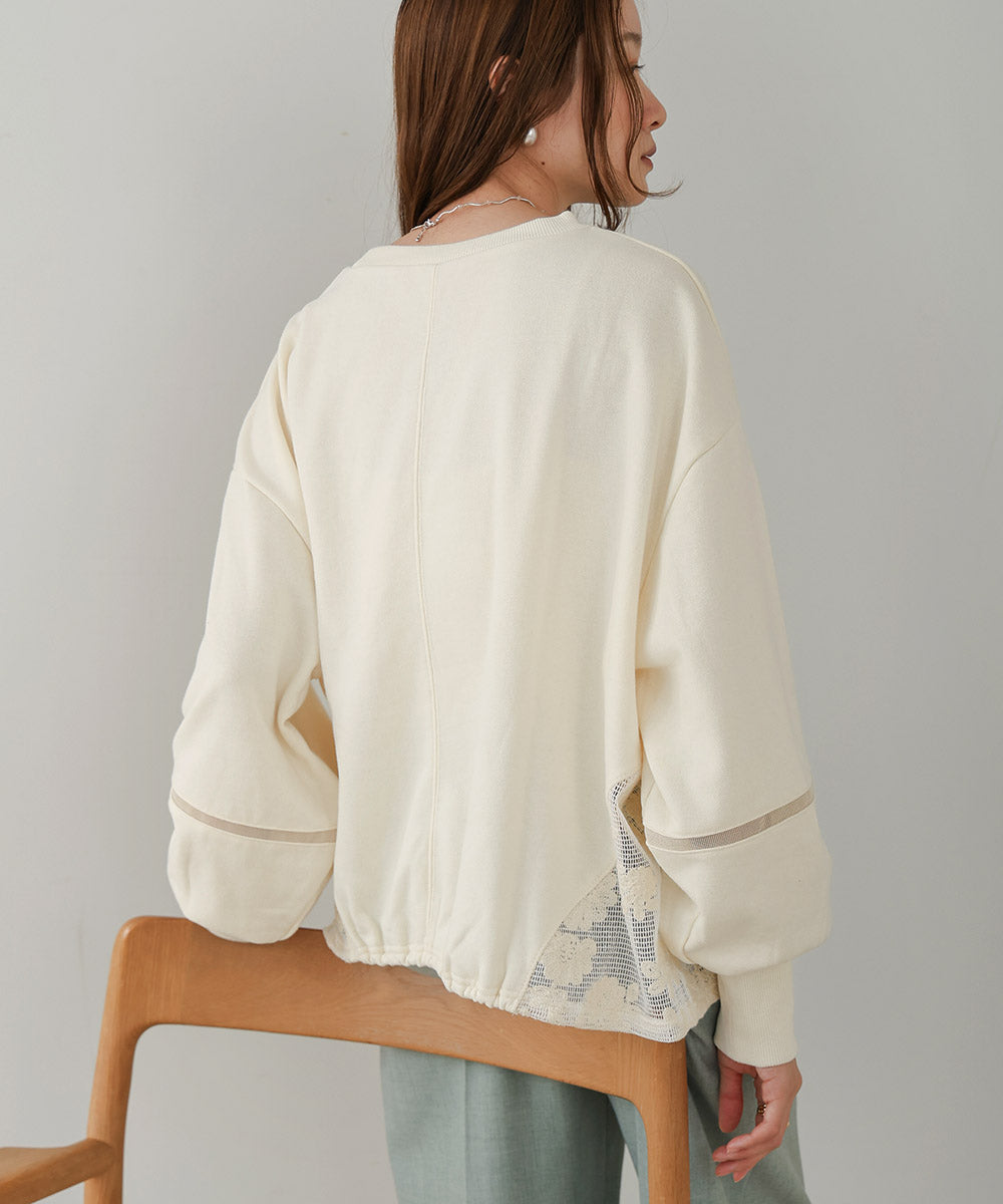 SIDE LACE SWEAT