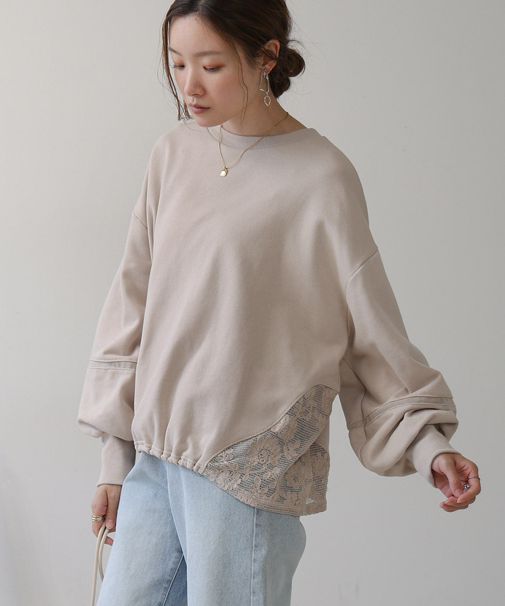 SIDE LACE SWEAT