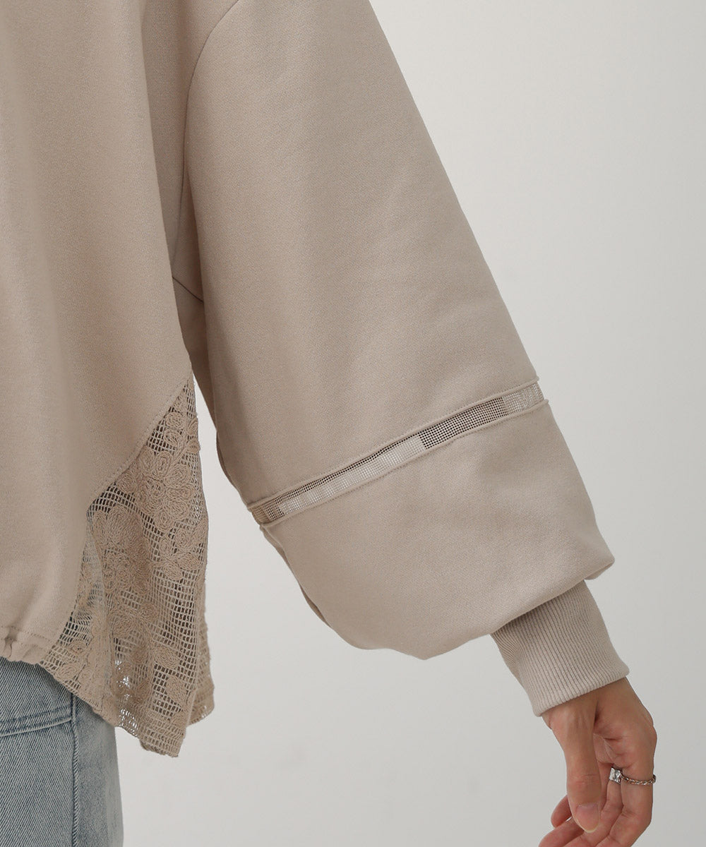 SIDE LACE SWEAT