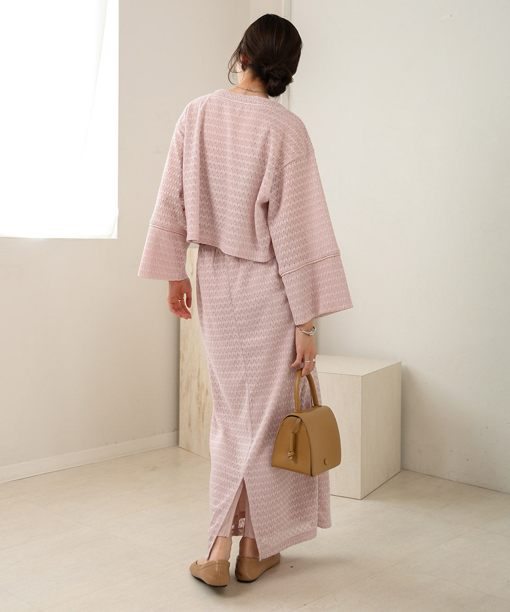 EMBROIDERY LACE CAFTAN BLOUSE