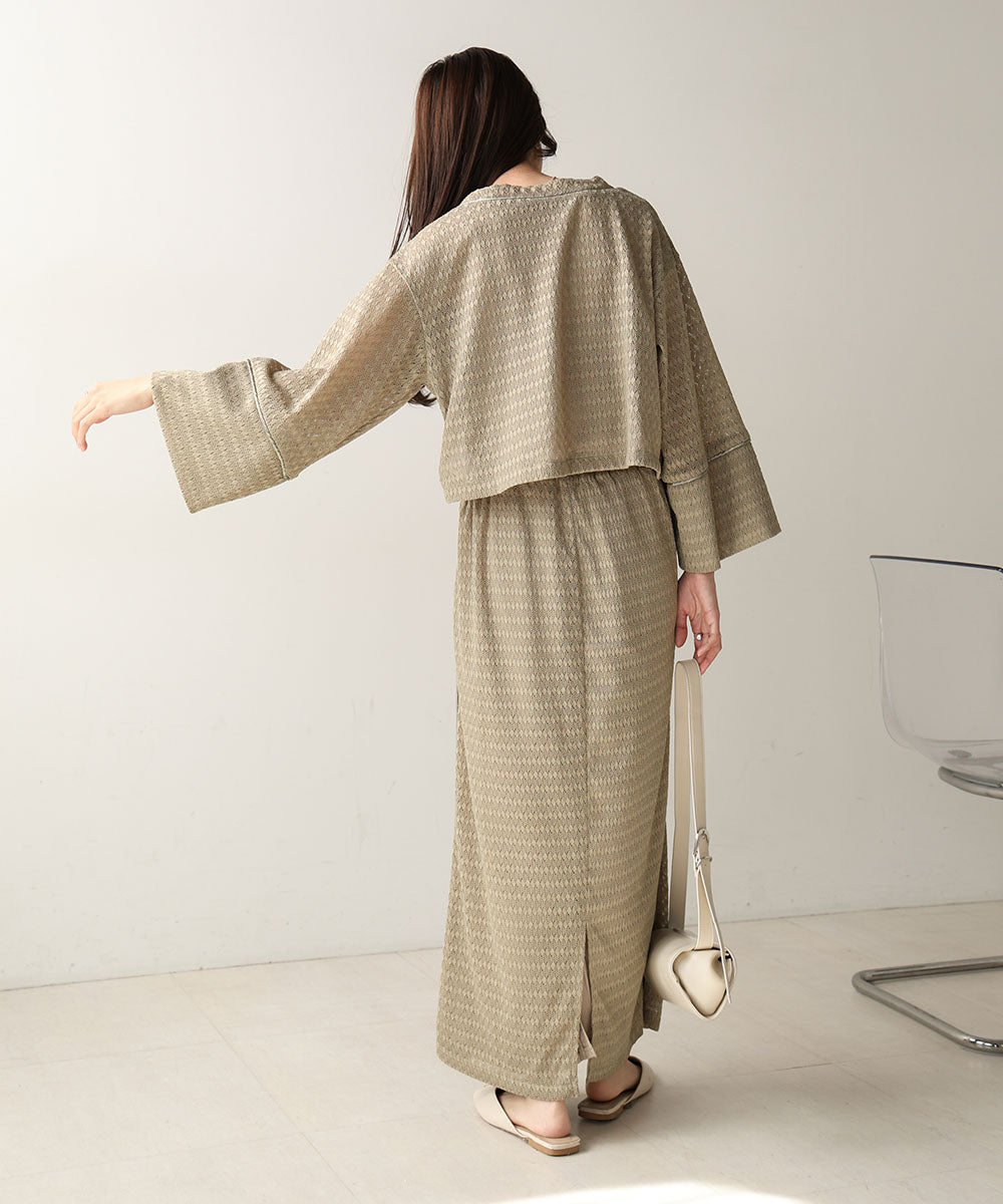 EMBROIDERY LACE I-LINE SKIRT