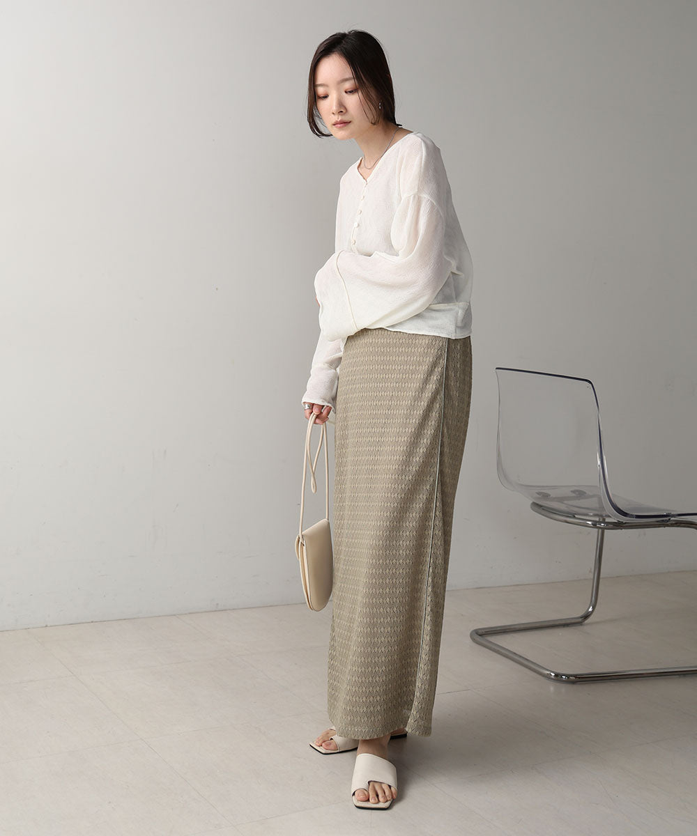 EMBROIDERY LACE I-LINE SKIRT