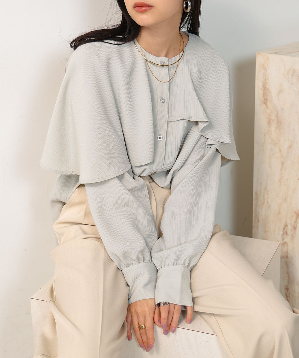 MODIFIED RUFFLE SLEEVE BLOUSE