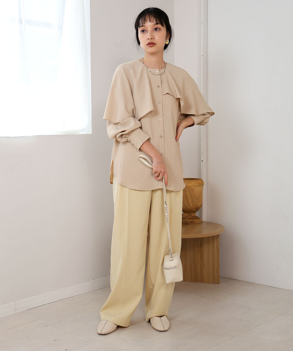MODIFIED RUFFLE SLEEVE BLOUSE