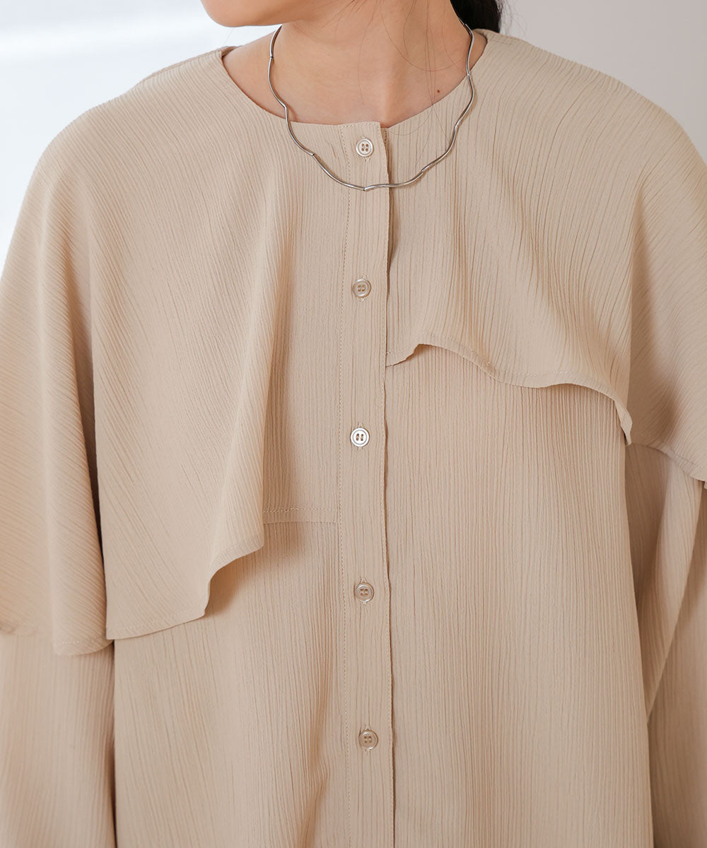 MODIFIED RUFFLE SLEEVE BLOUSE