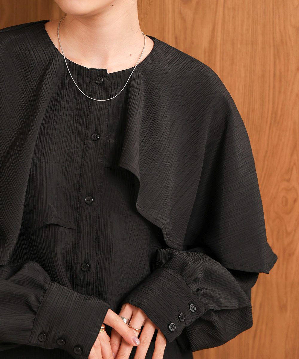 MODIFIED RUFFLE SLEEVE BLOUSE