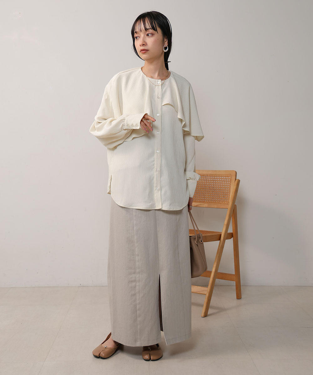 MODIFIED RUFFLE SLEEVE BLOUSE