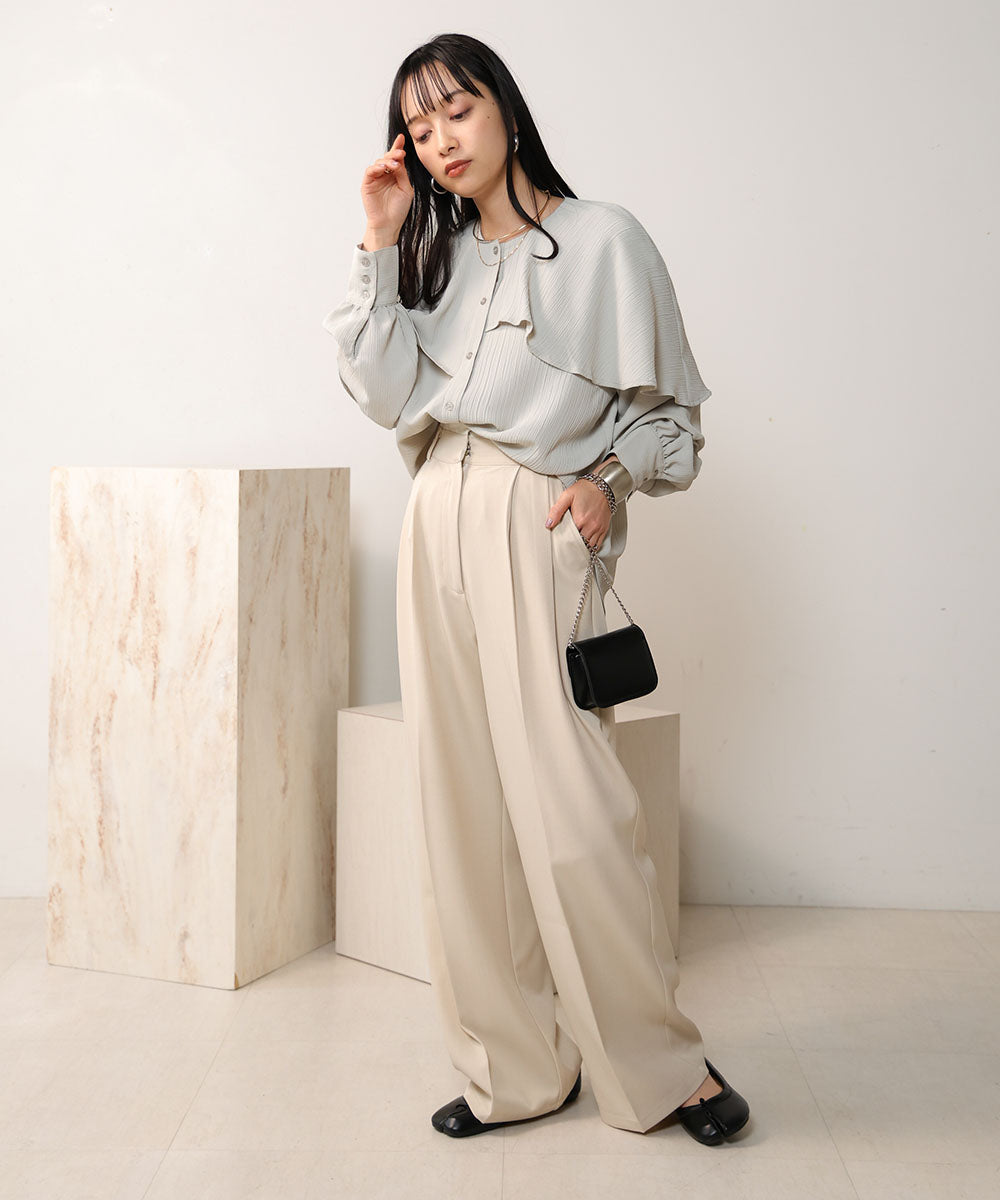 MODIFIED RUFFLE SLEEVE BLOUSE