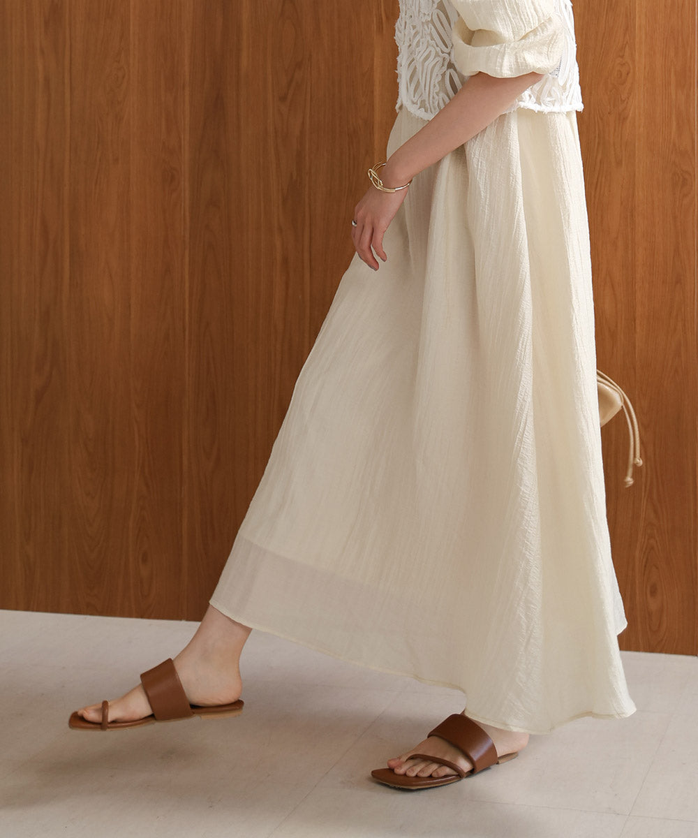 BATTEN LACE VEST + GATHERED SLEEVE DRESS SET