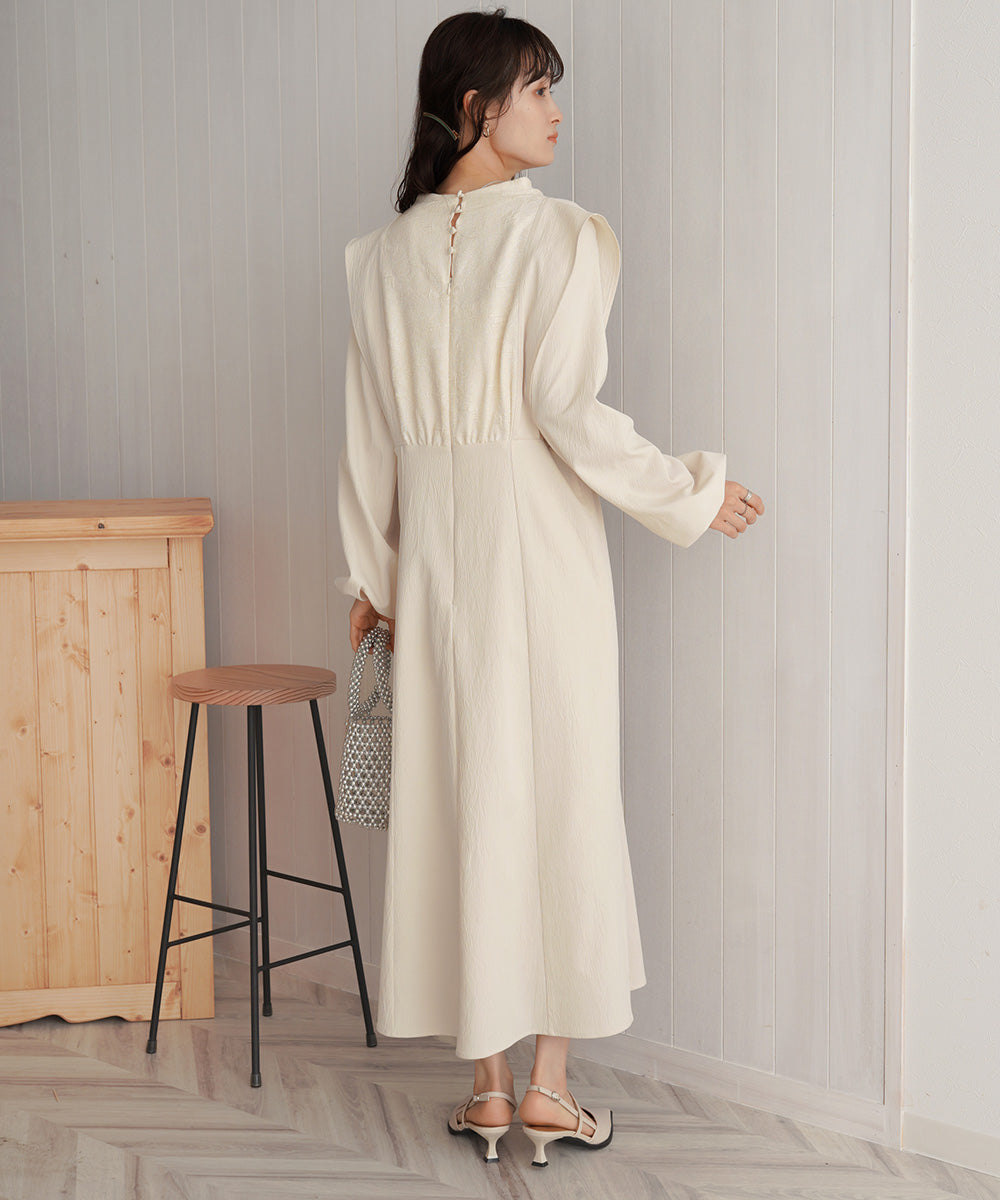 KEY NECK JACQUARD ONEPIECE