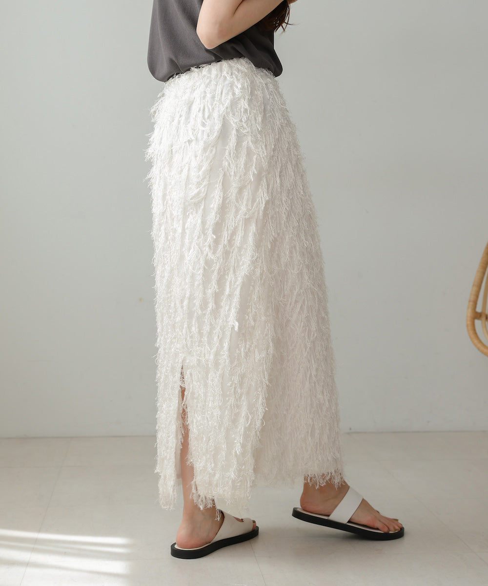 fringe tight skirt