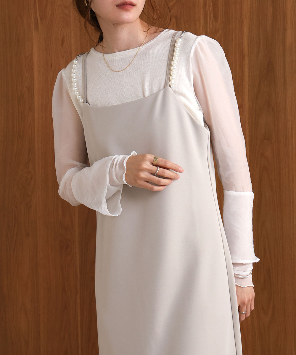 SHOULDER PEARL CAMI ONEPIECE