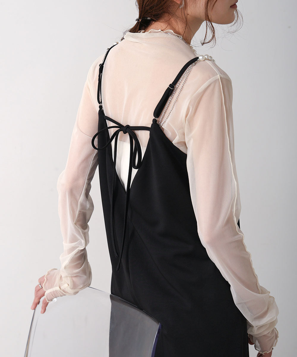 SHOULDER PEARL CAMI ONEPIECE