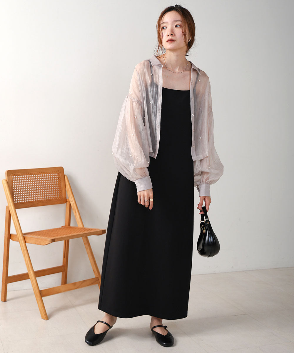 SHOULDER PEARL CAMI ONEPIECE