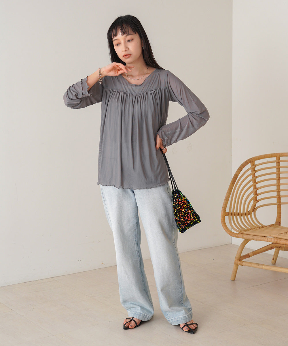 GATHERED LAYERED MELLOW CUT AND SEW