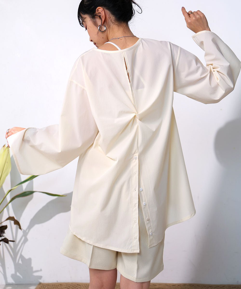 RASH GUARD TWIST BACK BLOUSE