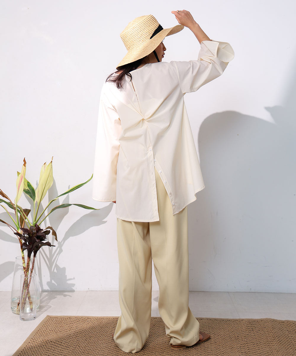 RASH GUARD TWIST BACK BLOUSE