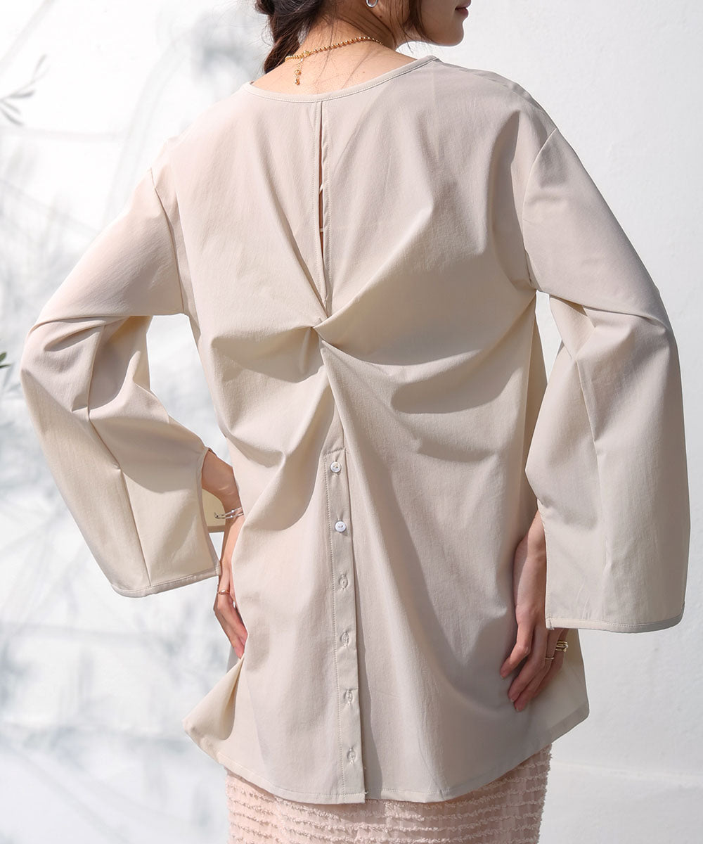 RASH GUARD TWIST BACK BLOUSE