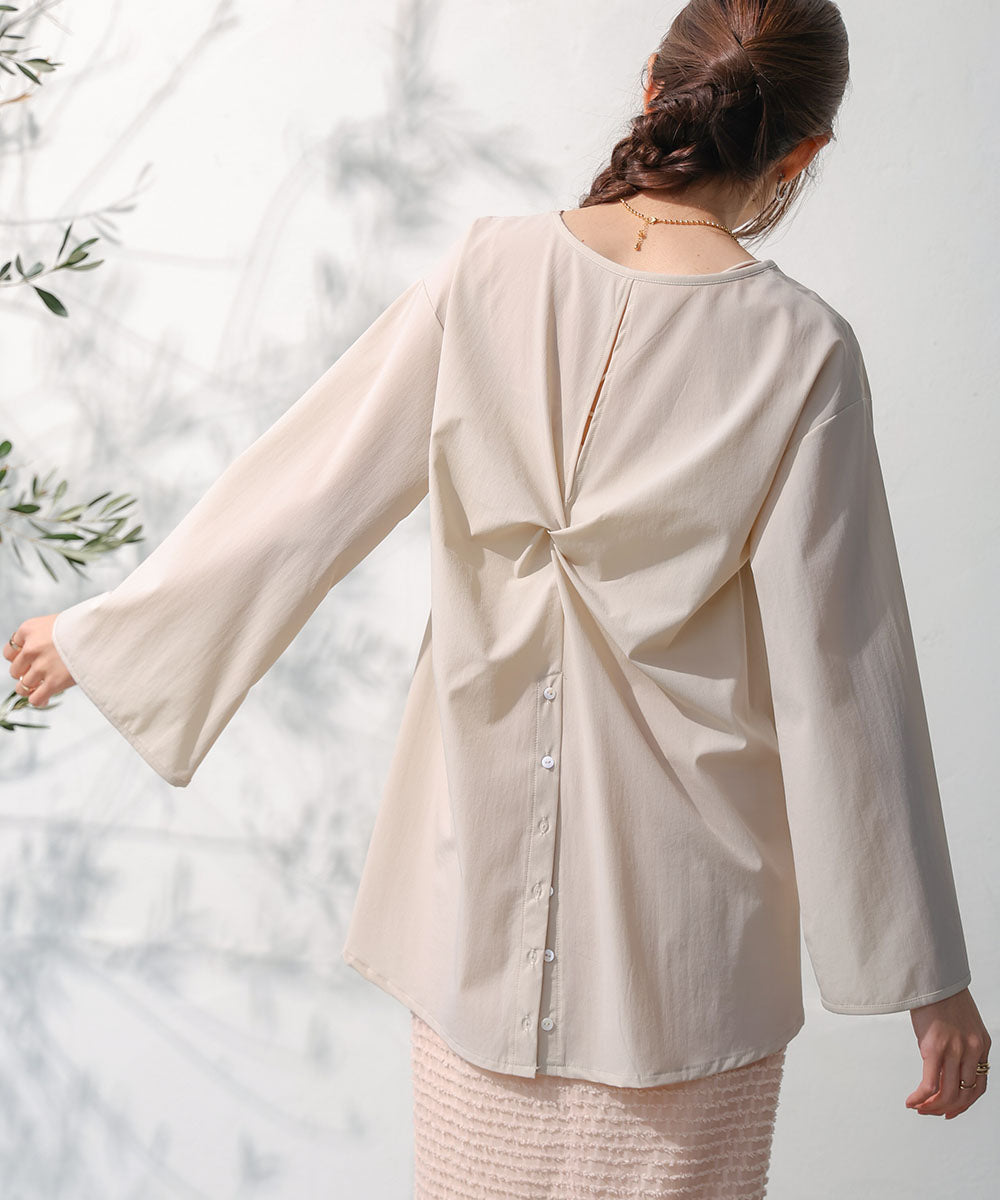 RASH GUARD TWIST BACK BLOUSE