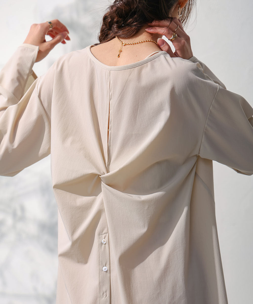 RASH GUARD TWIST BACK BLOUSE