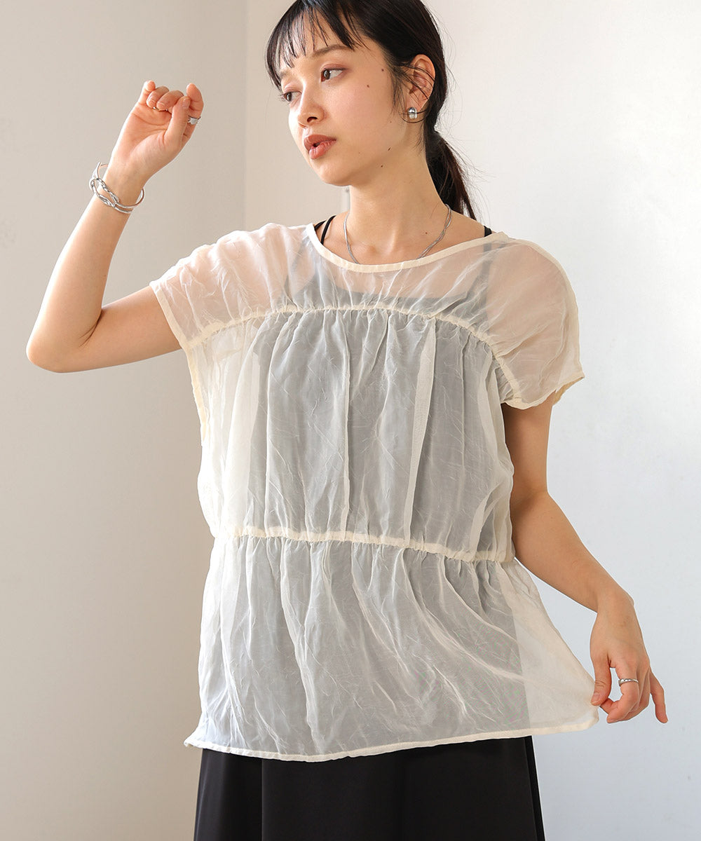 2way gathered blouse