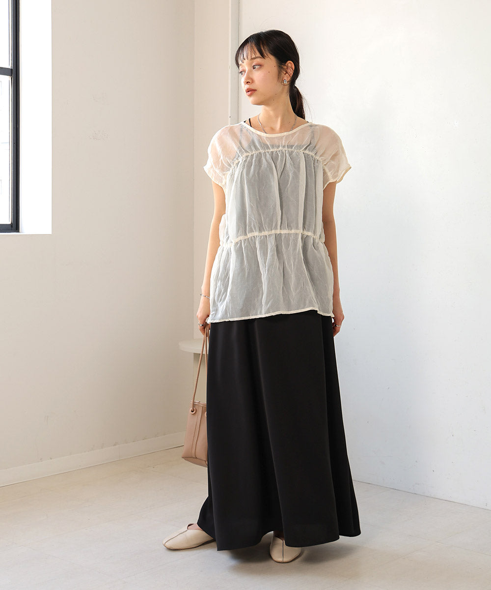 2way gathered blouse