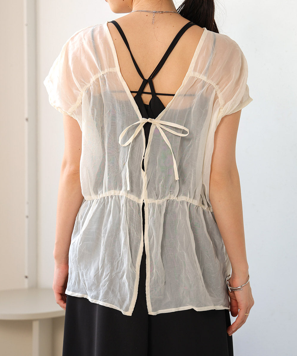 2way gathered blouse
