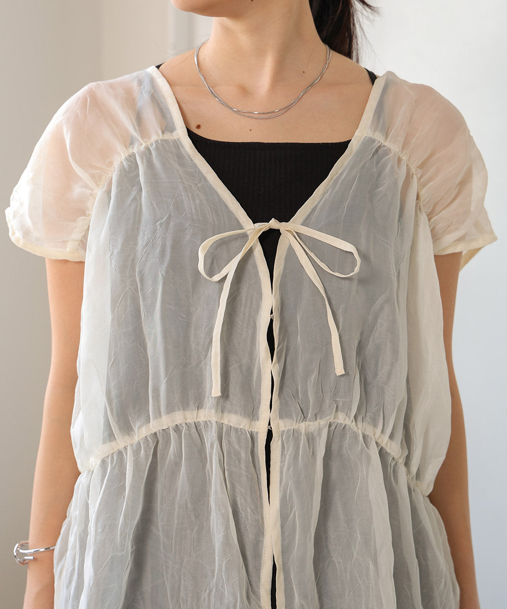 2way gathered blouse