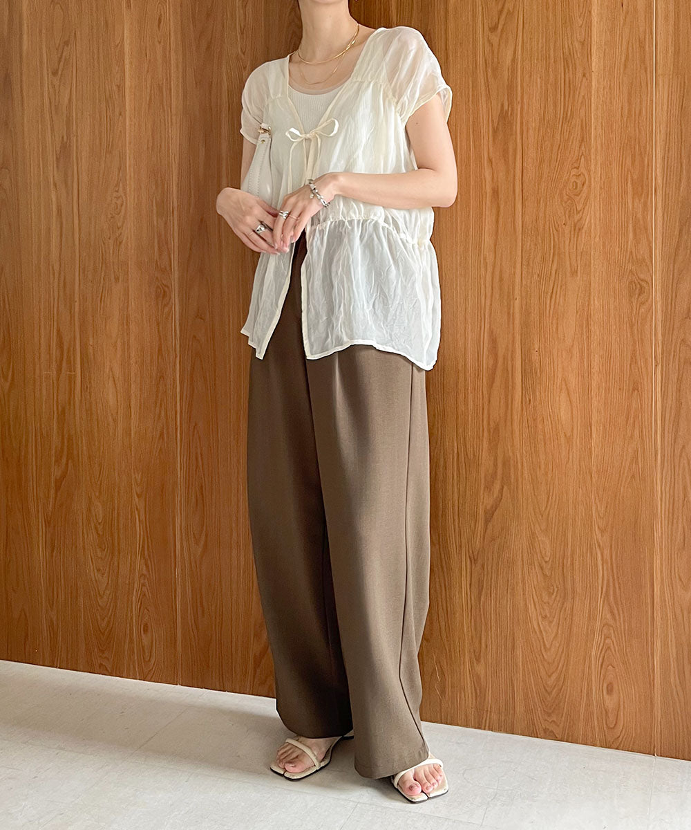 2way gathered blouse