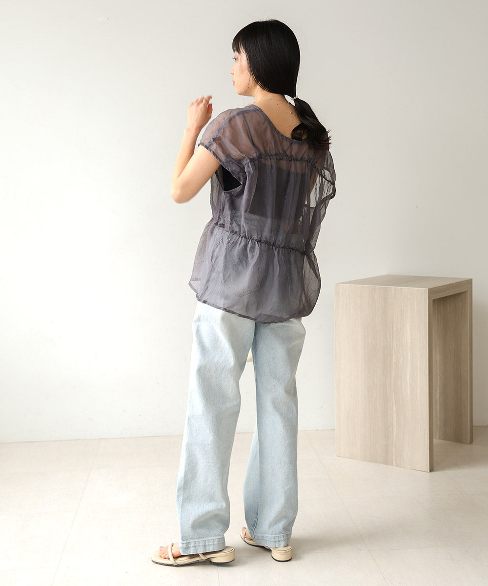 2way gathered blouse