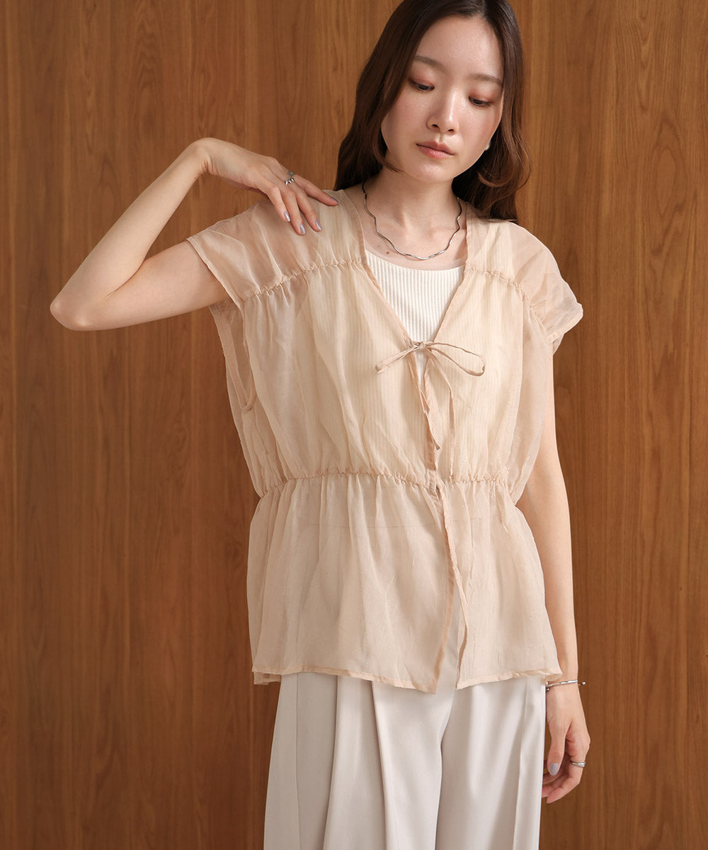 2way gathered blouse