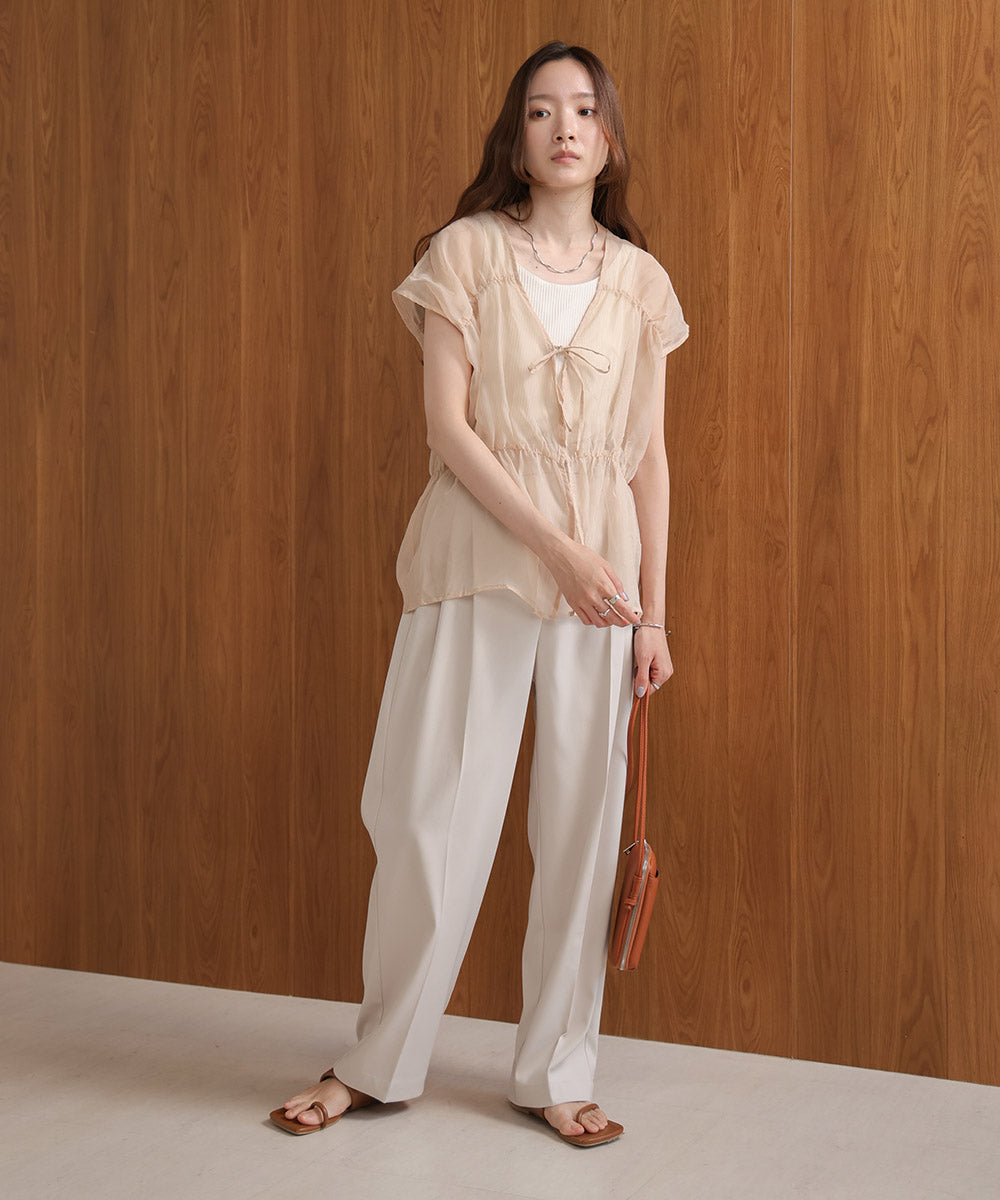 2way gathered blouse