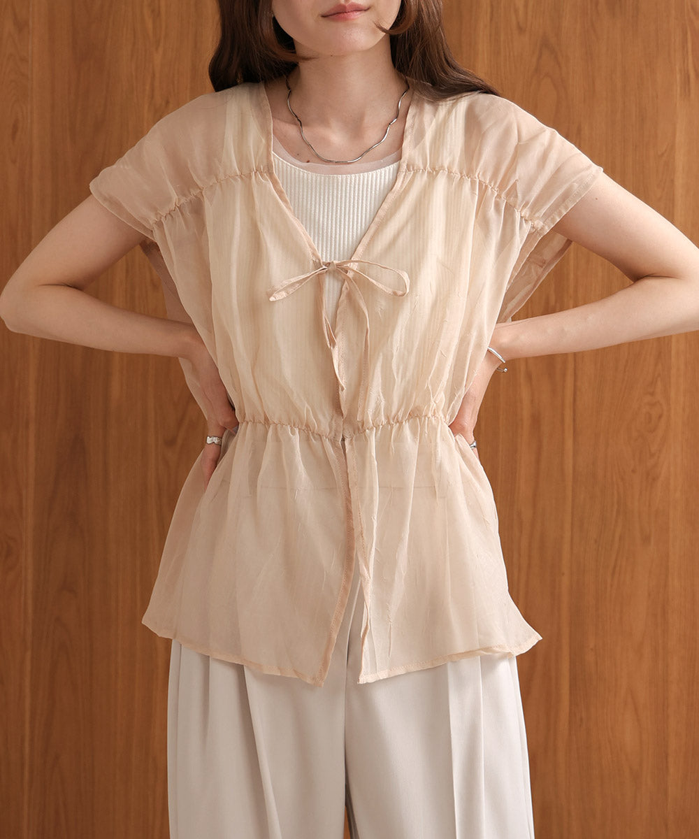 2way gathered blouse