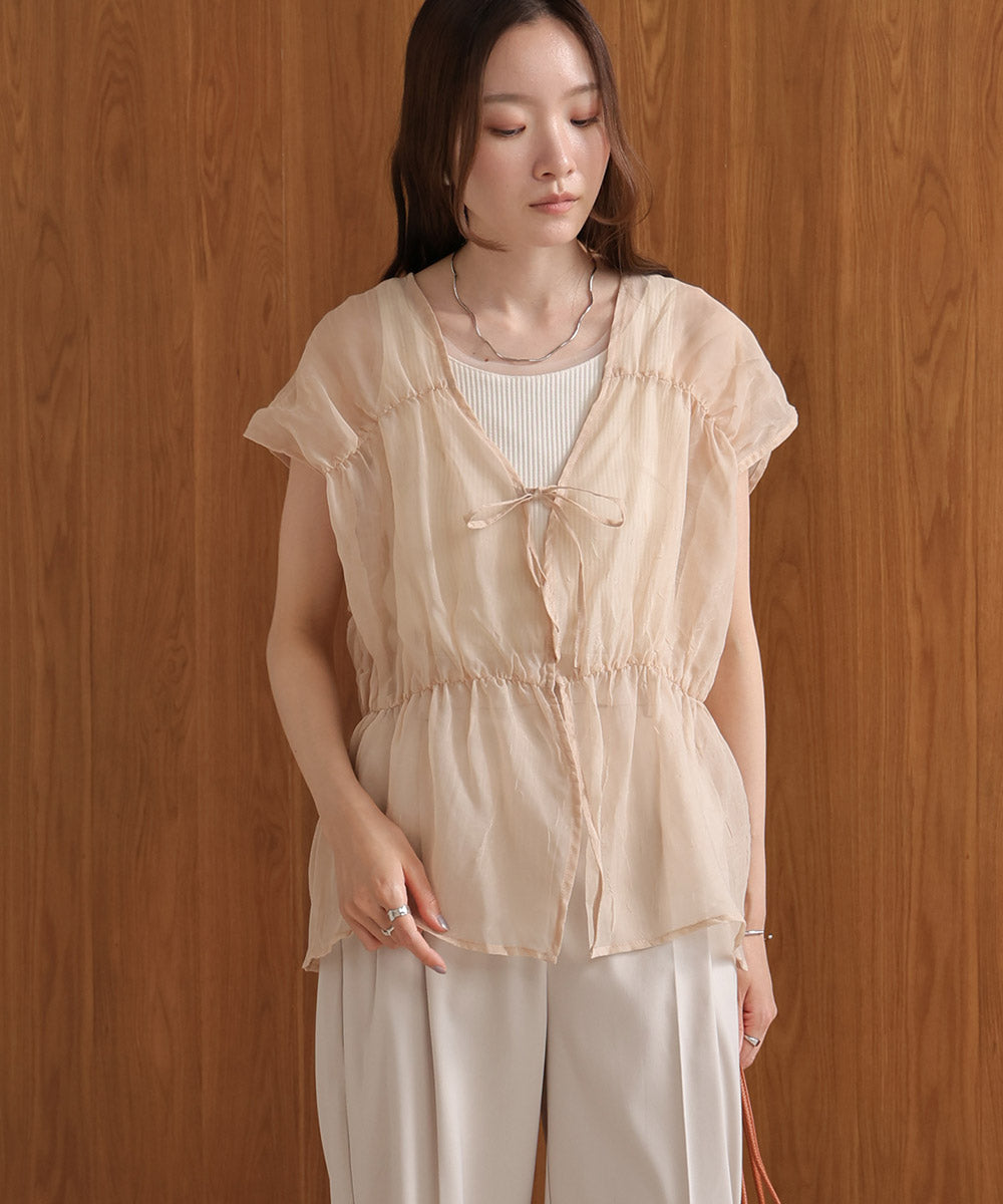 2way gathered blouse
