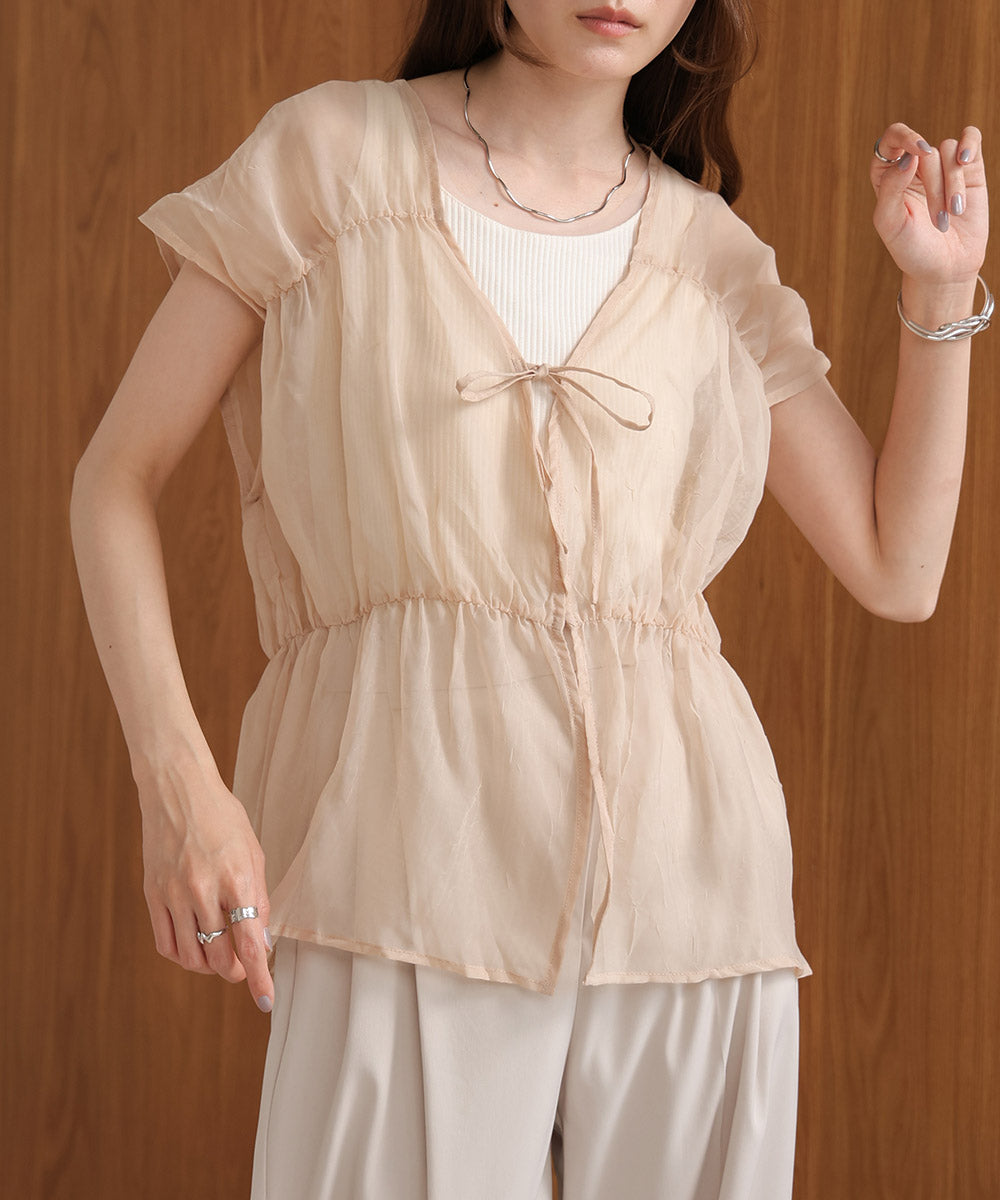 2way gathered blouse
