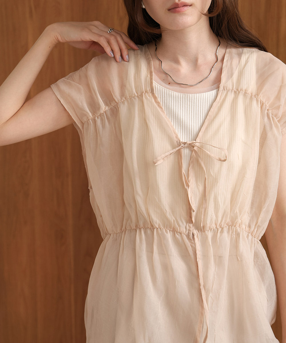 2way gathered blouse