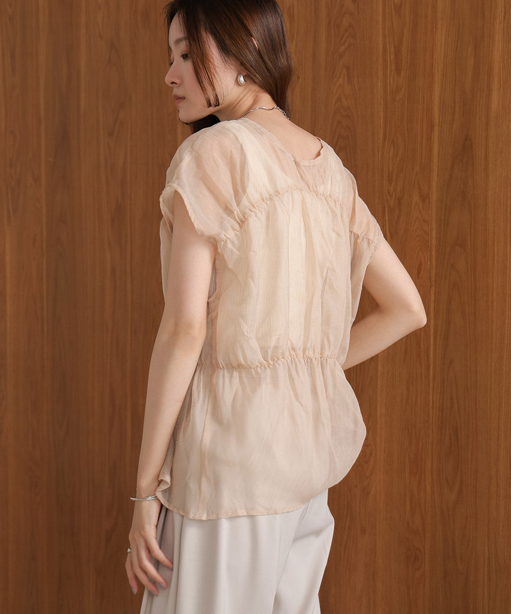 2way gathered blouse