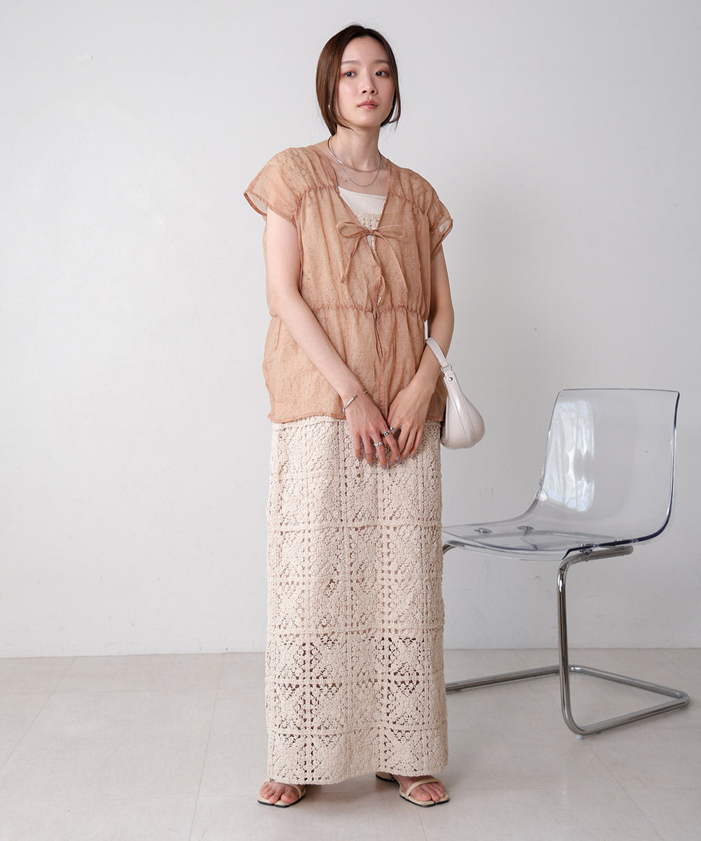 2way gathered blouse