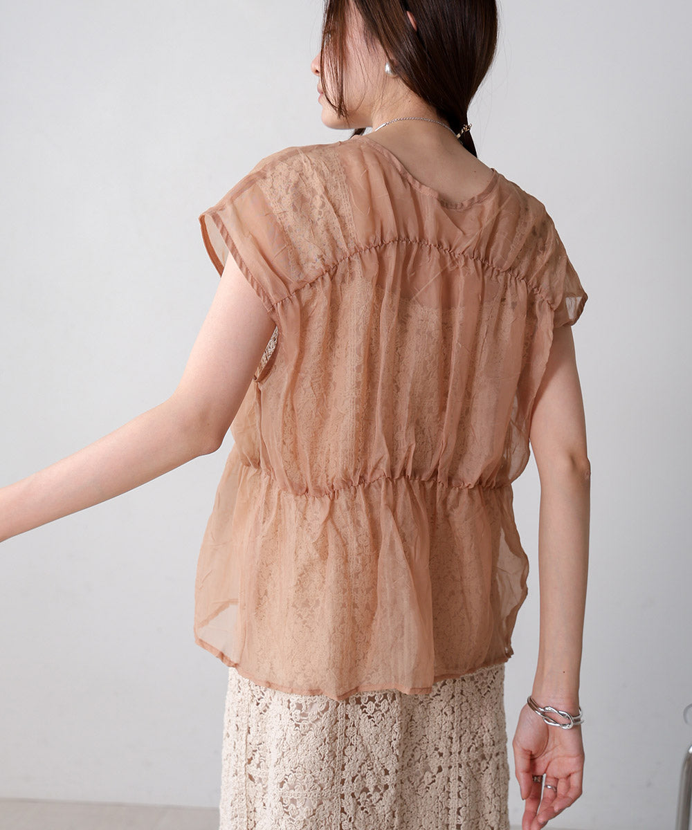2way gathered blouse