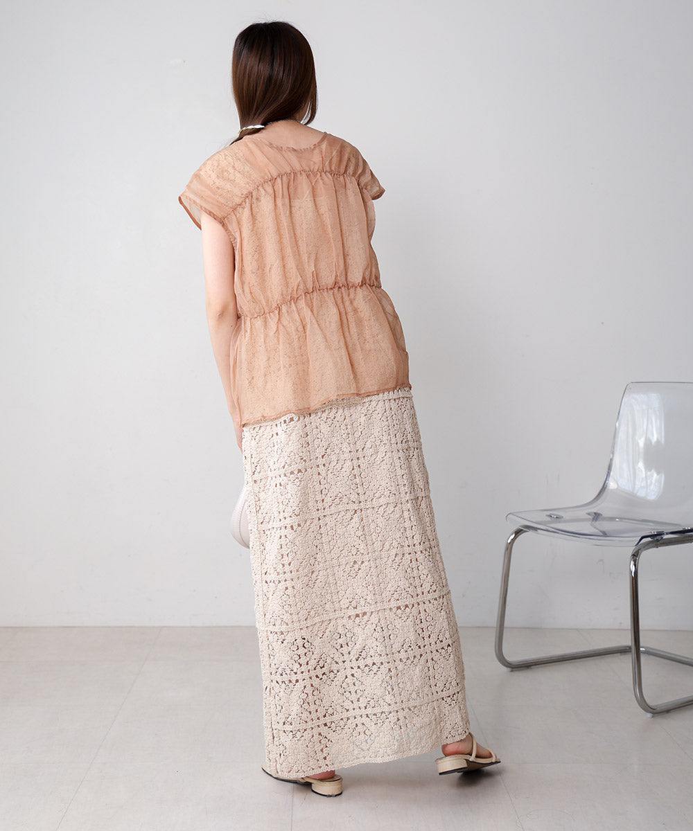 2way gathered blouse